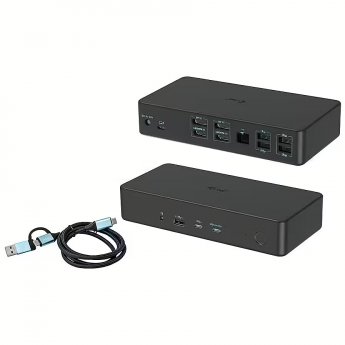 i-tec USB 3.0 / USB-C / Thunderbolt 3 Professional Dual 4K Display Docking Station Gen2, PD 100W