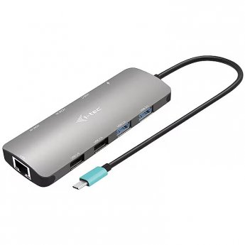 i-tec USB-C Metal Nano 2x Display Docking Station, PD 100 W