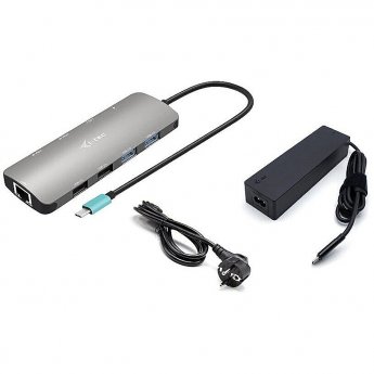 i-tec USB-C Metal Nano Dock 2x HDMI 1x GLAN 2x USB 3.2 2x USB 2.0 1x USB-C 3.2 Gen.1 Data 1x USB-C 100W PD + Charger 100W