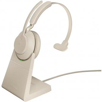 Jabra Evolve2 65 USB-A Beige MS Chrg stand Mono