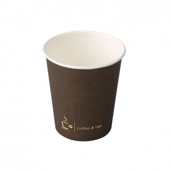Kafijas glāzes 250ml ar apdr. "Coffee 4 You",dia.80mm,kartona, 100gab/iepak.