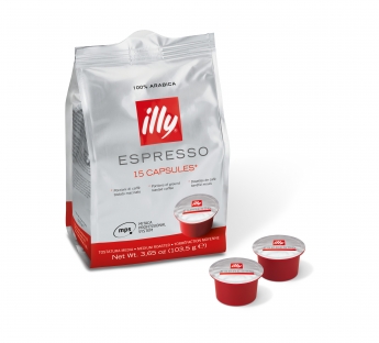Kapsulas illy MPS, Espresso, Vidēji grauzdēta, 15.gab