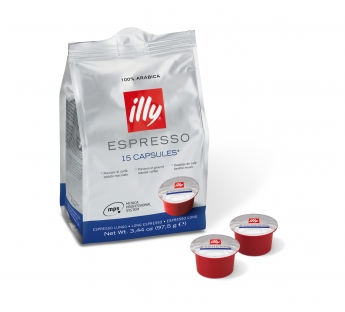 Kapsulas illy MPS, Long Espresso - melnai kafijai, 15 gab