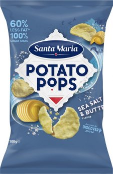 Kartupeļu čipsi ar jūras sāli un sviestu 100 g, Santa Maria