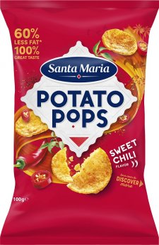 Kartupeļu čipsi ar saldo čili piparu garšu 100 g, Santa Maria