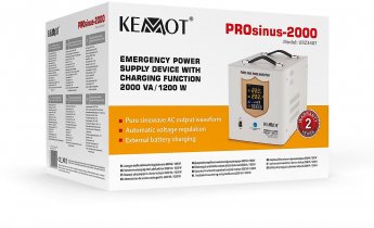 Kemot PROsinus-2000 emergency power supply unit – a pure sine wave inverter with a 12V charging function, 230V, 2000VA/1200W