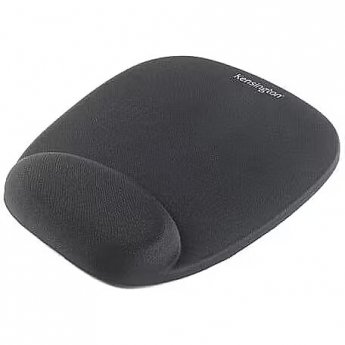 Kensington Foam Mousepad with Integral Wrist Rest, Black
