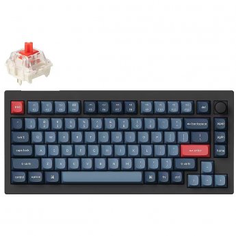 Keychron Keychron V1 Max RGB - US Layout - Hot-Swappable Gateron Jupiter Red Wireless Keyboard