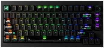 Keychron Klawiatura gamingowa Keychron L5W-W1 Lemokey Ultra-fast Lime Magnetic Switch przewodowa magnetyczno-mechaniczna podświetlana czarna