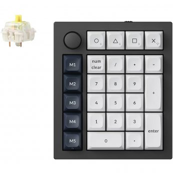 Keychron Q0 Max, numeric keypad black/white, Gateron Jupiter Banana, hot-swap, aluminum frame, RGB