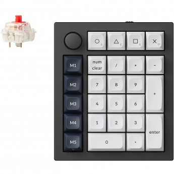Keychron Q0 Max, numeric keypad black/white, Gateron Jupiter Red, hot-swap, aluminum frame, RGB