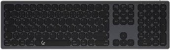Keysonic KSK-8023BTRF Tastatur (DE) [Full-Size Aluminium Tastatur, Bluetooth® & RF, für Win & macOS]