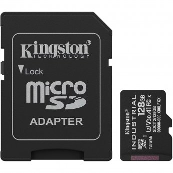 Kingston Industrial microSDHC 128GB Class 10 A1 pSLC + SD Adapter