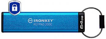 Kingston IronKey Keypad 200C - USB flash drive - 64 GB