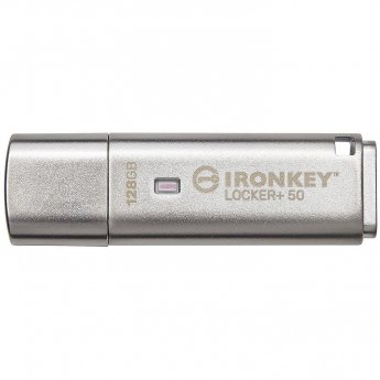 Kingston Ironkey Locker + 50, AES Encryption, 128GB, Silver