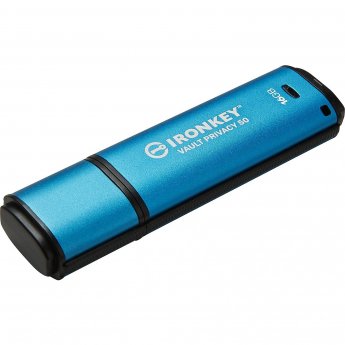 Kingston IronKey Vault Privacy 50, AES Encrypted, 16GB, Blue