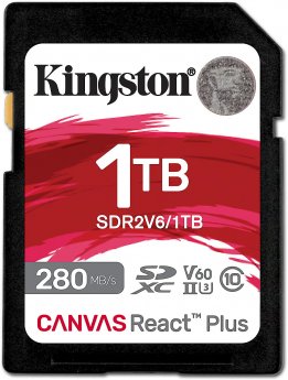Kingston SDXC 1TB Canvas React Plus SDXC UHS-II 280R/100W U3 V60