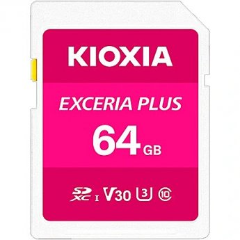 Kioxia Exceria Plus, 64GB, SDXC, UHS-I, U3, V30