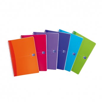 Klade ar spirāli OXFORD MY COLOURS NOTEBOOK A4 formāts, 90 lapas, rūtinu