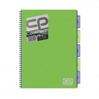 Klade ar spirāli PATIO JUMPER NEON, A4 formāts, 200 lpp, zilā krāsā, rūtiņu