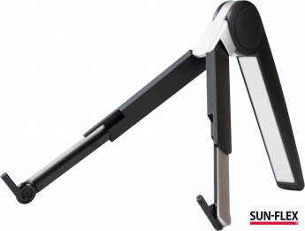 Klēpjdatoru statīvs SUN-FLEX®GRAVITY STAND, metāla, melns / sudraba krāsā