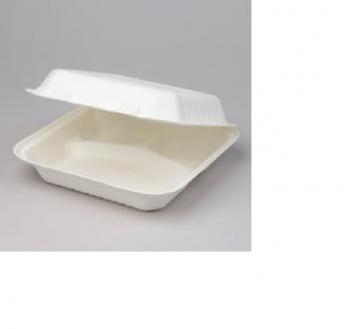 Kompostējamas cukurniedru kārbas 23x23x7cm BioBox, trīsdaļīgas, 2.25kg, 50gab
