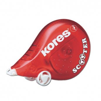 Korekcijas rolleris KORES Scooter 4.2mm x 8m, sarkans korpuss