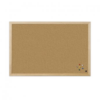 Korķa tāfele BI-OFFICE BUDGET 60x45, priedes rāmis