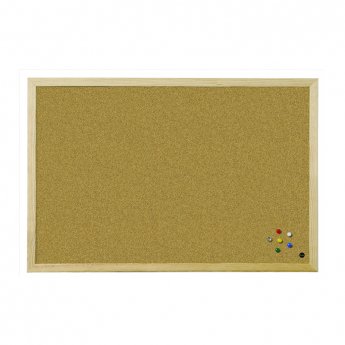 Korķa tāfele BI-OFFICE BUDGET 80x60, priedes rāmis