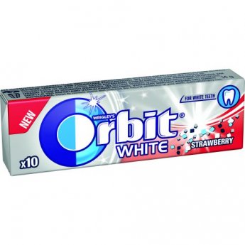 Košļājamā gumija ORBIT White Strawberry Stickpack 10 gab.