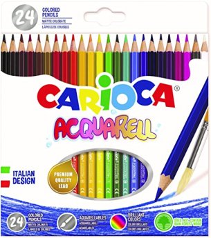 Krāsainie zīmuļi CARIOCA  akvareļu, 24 krāsas