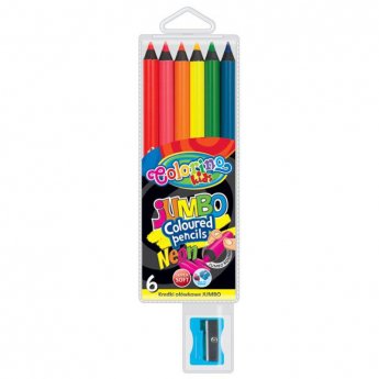 Krāsainie zīmuļi PATIO COLORINO JUMBO 6 neona krāsas