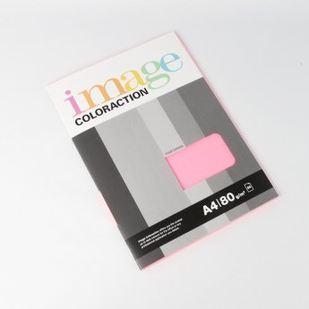 Krāsains papīrs IMAGE COLORACTION, A4, 80 gsm, 50 loksnes, MALIBU / NEON PINK