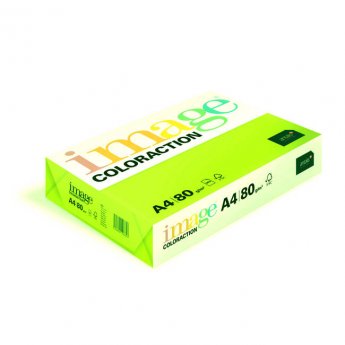 Krāsains papīrs IMAGE COLORACTION, A4, 80 gsm, 500 loksnes, RIO / NEON GREEN