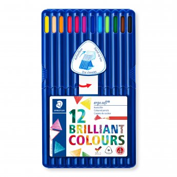 Krāsanie zīmuļi STAEDTLER ERGO SOFT trīsstūra 12 krāsas