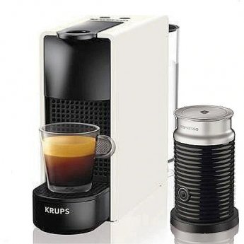 Krups Nespresso Essenza Mini + Aeroccino, White/Black