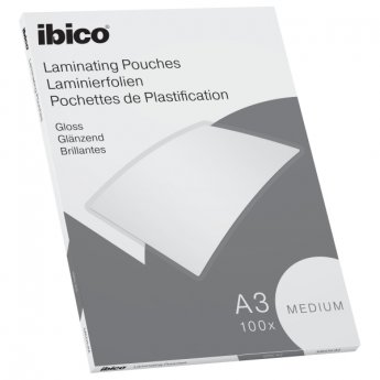 Laminēšanas aploksnes Ibico Basics, A3, 100 mic, spīdīgas, 100 gab./pak.