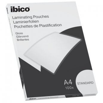 Laminēšanas aploksnes Ibico Basics, A4, 125 mic, glancētas, 100 gab./pak.
