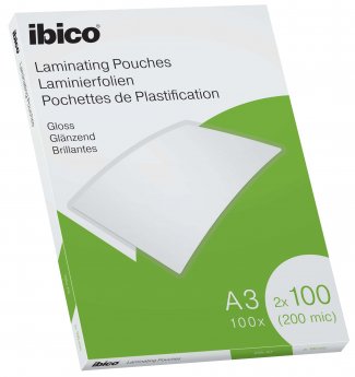 Laminēšanas kabatas Ibico, A3, 303x426 mm, 100 mik., 100 gab/iepak.