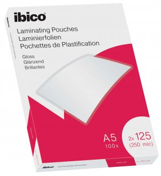Laminēšanas kabatas Ibico, A5, 154x216 mm, 125 mik., 100 gab/iepak.