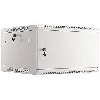 Lanberg Wall mount cabinet 19inch 6U 600x600 steel doors grey flat pack