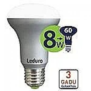 Leduro LED spuldze R63 E27 8W 3000K 550l