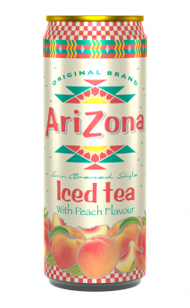 Ledus tēja ARIZONA ar persiku garšu un saldinātājiem, 0.33l, bundža