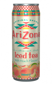 Ledus tēja ARIZONA ar persiku garšu un saldinātājiem, 0.5l, bundža