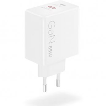 Lenovo Accessories Dual USB-C 65W GaN Power Adapter WH-EU