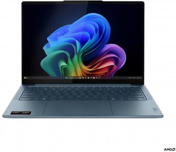 Lenovo Yoga Slim 7 14AKP10 AMD | Tidal Teal | 14 " | OLED | WUXGA | 1920 x 1200 pixels | Glossy | AMD Ryzen AI 5 | 330 | 16 GB | Soldered LPDDR5X | Solid-state drive capacity 512 GB | AMD Radeon 820M Graphics | Windows 11 Home | 802.11be | Bluetooth vers