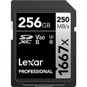Lexar 1667x, SDXC, 256GB, UHS-II, U3, V60
