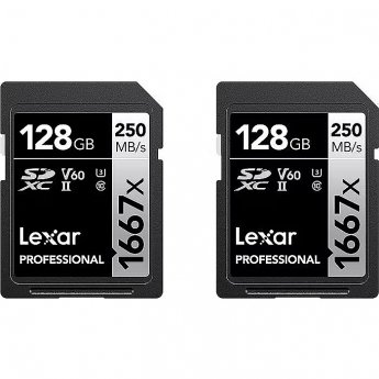 Lexar Professional 1667x 2Pack, SDXC, 128GB, UHS-II, U3, V60