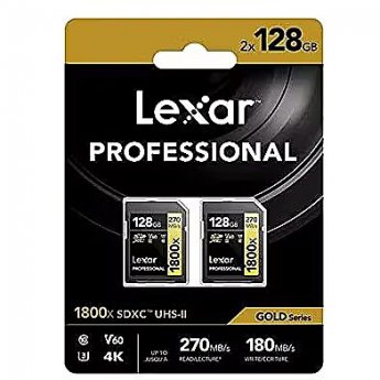 Lexar Professional 1800x 2Pack, SDXC, 128GB, UHS-II, U3, V60