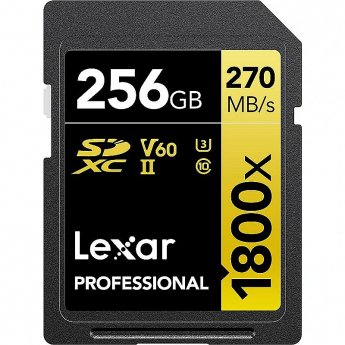 Lexar Professional 1800x, SDXC, 256GB, UHS-II, U3, V60